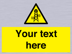 Custom warning RF radiation transmitter
